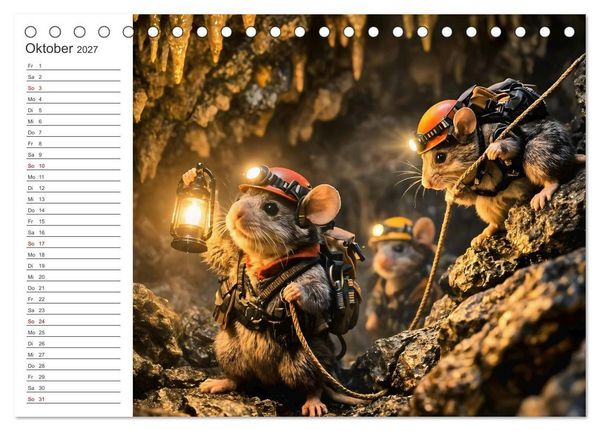Produktbild: Abenteuerm&auml;use - Drei kleine Entdecker auf gro&szlig;er Reise (Tischkalender 2027 DIN A5 quer), CALVENDO Monatskalender