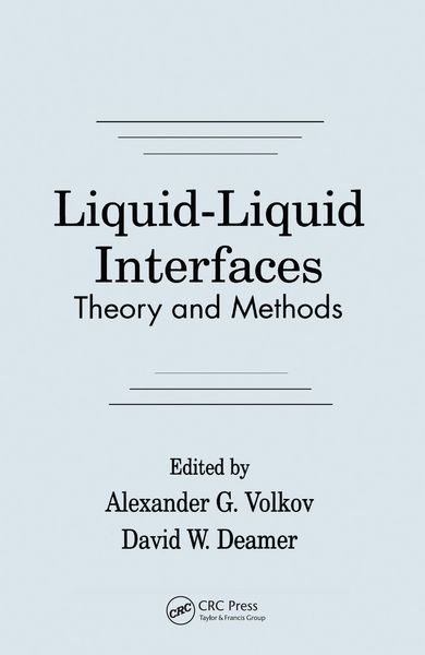 Produktbild: Liquid-Liquid InterfacesTheory and Methods