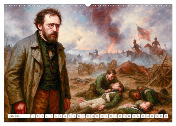 Produktbild: Leo Tolstoi (hochwertiger Premium Wandkalender 2026 DIN A2 quer), Kunstdruck in Hochglanz
