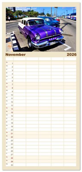 Produktbild: Familienplaner 2026 - PONTIAC '55 mit 5 Spalten (Wandkalender, 21 x 45 cm) CALVENDO