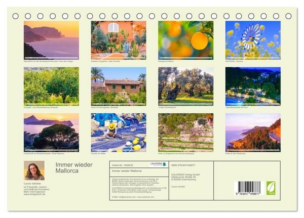 Produktbild: Immer wieder Mallorca (Tischkalender 2026 DIN A5 quer), CALVENDO Monatskalender
