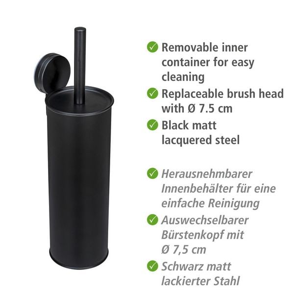 Produktbild: Static-Loc&reg; Plus WC-Garnitur Mod. Pavia Schwarz, geschlossen, Befestigen ohne Bohren