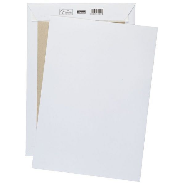 Produktbild: Idena Versandtaschen ohne Fenster haftklebend 120g/m&sup2; wei&szlig; DIN B4 5 St&uuml;ck R&uuml;ckwand
