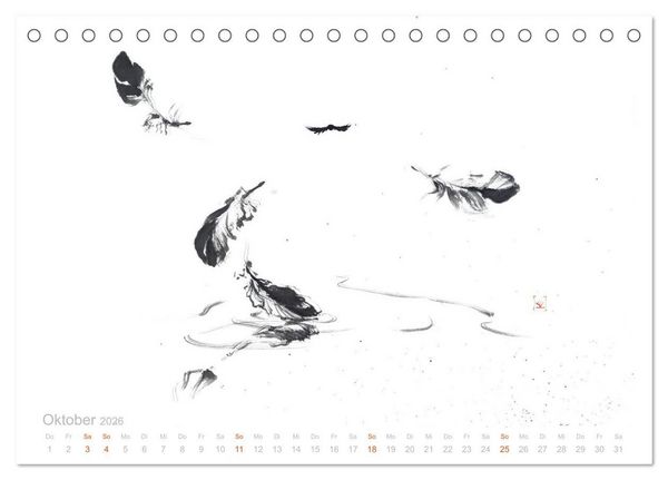 Produktbild: Simply Black and White/ Einfach Schwarz und Weiss - Kunst (Tischkalender 2026 DIN A5 quer), CALVENDO Monatskalender