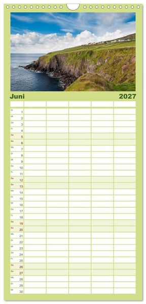 Produktbild: Familienplaner 2027 - Irland. Wild Atlantic Views. mit 5 Spalten (Wandkalender, 21 x 45 cm) CALVENDO