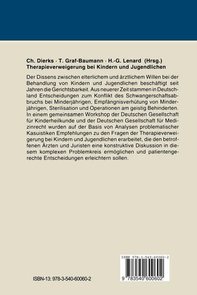 Produktbild: Therapieverweigerung bei Kindern und Jugendlichen