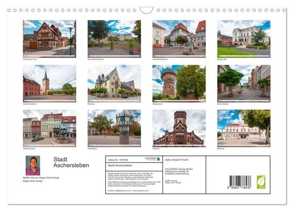 Produktbild: Stadt Aschersleben (Wandkalender 2026 DIN A3 quer), CALVENDO Monatskalender