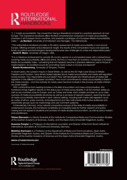 Produktbild: The European Handbook of Media Accountability