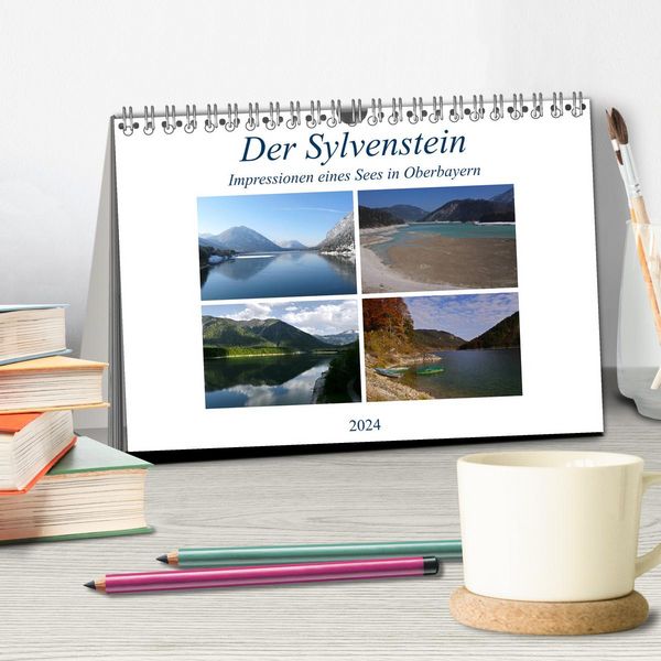 Produktbild: Der Sylvenstein - Impressionen eines Sees in Oberbayern (Tischkalender 2026 DIN A5 quer), CALVENDO Monatskalender