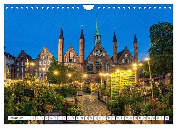 Produktbild: Schleswig-Holstein - Hansestadt L&uuml;beck (Wandkalender 2027 DIN A4 quer), CALVENDO Monatskalender