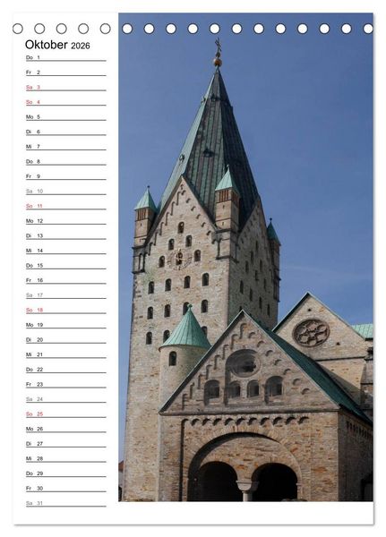 Produktbild: Streifz&uuml;ge durch Paderborn (Tischkalender 2026 DIN A5 hoch), CALVENDO Monatskalender