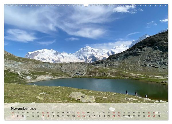 Produktbild: Alpenauszeit - Schweizer Bergsommermomente f&uuml;r die Seele (hochwertiger Premium Wandkalender 2026 DIN A2 quer), Kunstdruck in Hochglanz