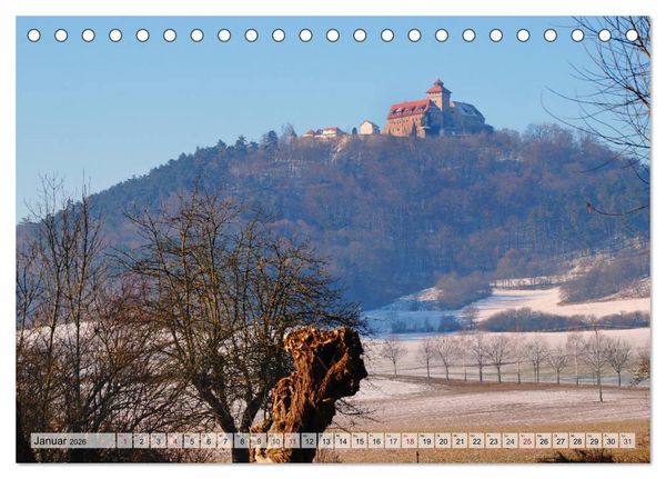 Produktbild: Geheimnisse ostdeutscher Kultur - Schl&ouml;sser und Burgen (Tischkalender 2026 DIN A5 quer), CALVENDO Monatskalender