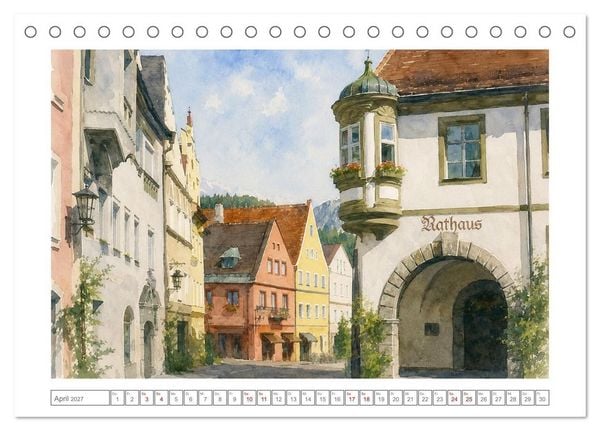 Produktbild: Idyllisches F&uuml;ssen (Tischkalender 2027 DIN A5 quer), CALVENDO Monatskalender