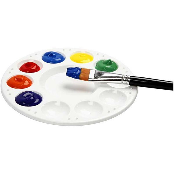 Produktbild: Creativ Company Acrylfarbe, Mattgl&auml;nzend, Halbtransparent, Prim&auml;rrot, 500 ml/ 1 Fl.