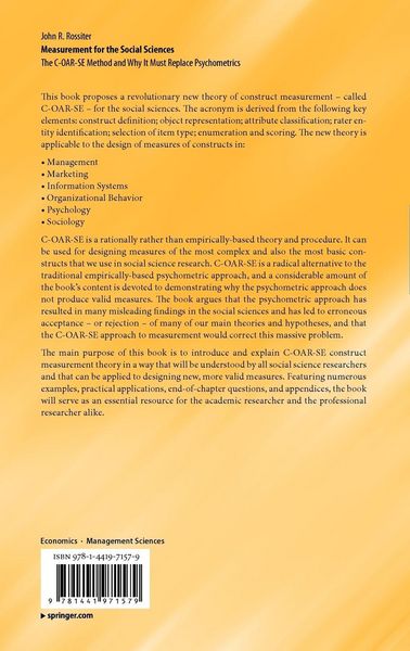 Produktbild: Measurement for the Social Sciences
