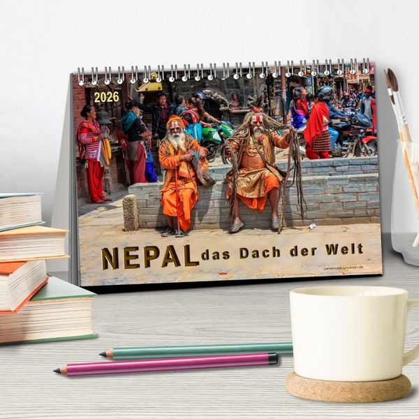 Produktbild: Nepal - das Dach der Welt (Tischkalender 2026 DIN A5 quer), CALVENDO Monatskalender