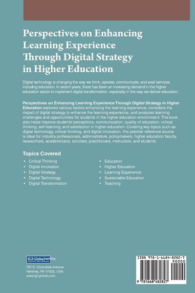 Produktbild: Perspectives on Enhancing Learning Experience Through Digital Strategy in Higher Education