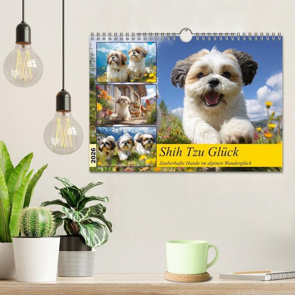 Produktbild: Shih Tzu Gl&uuml;ck. Zauberhafte Hunde im alpinen Wandergl&uuml;ck (Wandkalender 2026 DIN A4 quer), CALVENDO Monatskalender
