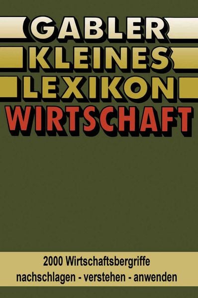 Produktbild: Gabler Kleines Lexikon Wirtschaft