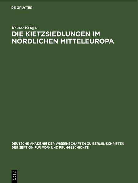 Produktbild: Die Kietzsiedlungen im n&ouml;rdlichen Mitteleuropa