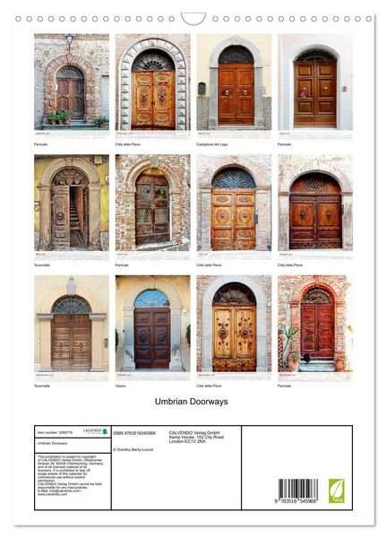 Produktbild: Umbrian Doorways (Wall Calendar 2026 DIN A3 portrait), CALVENDO 12 Month Wall Calendar