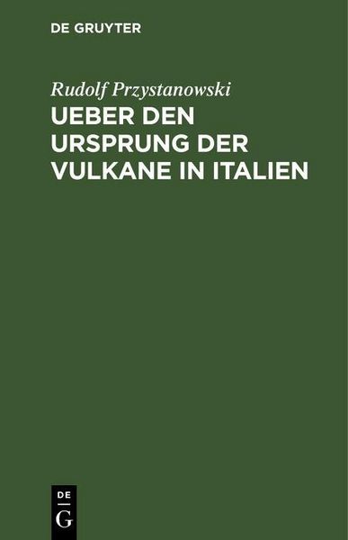 Produktbild: Ueber den Ursprung der Vulkane in Italien