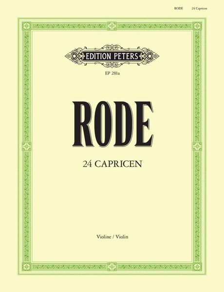 Produktbild: 24 Caprices f&uuml;r Violine solo