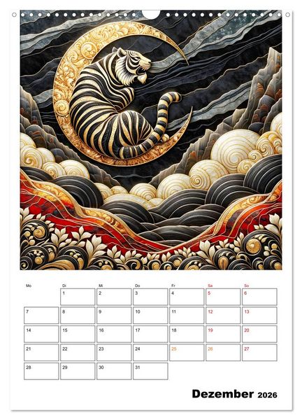 Produktbild: Tierische Mondlichtmagie (Wandkalender 2026 DIN A3 hoch), CALVENDO Monatskalender