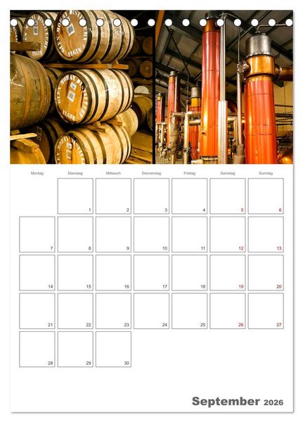 Produktbild: Schottland Impressionen - Schl&ouml;sser und Whisky (Tischkalender 2026 DIN A5 hoch), CALVENDO Monatskalender