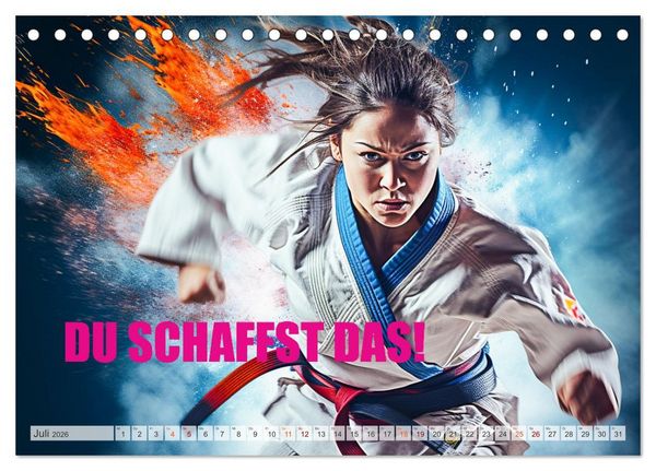 Produktbild: Judo und Motivation (Tischkalender 2026 DIN A5 quer), CALVENDO Monatskalender