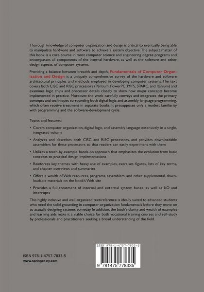 Produktbild: Fundamentals of Computer Organization and Design