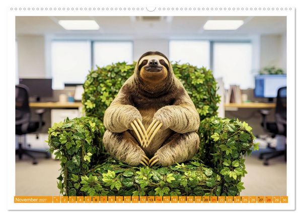 Produktbild: Faultiere im Beruf (hochwertiger Premium Wandkalender 2027 DIN A2 quer), Kunstdruck in Hochglanz