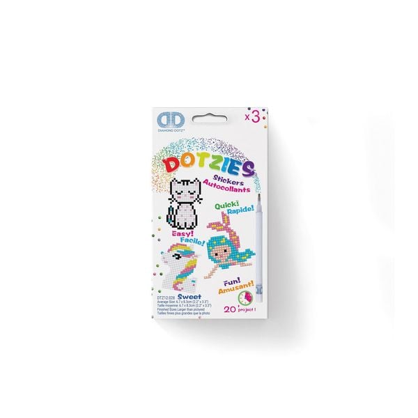 Dotzies by Diamond Dotz Sticker Katze Meerjungfrau Pony