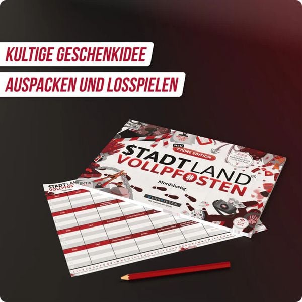 Produktbild: DENKRIESEN - STADT LAND VOLLPFOSTEN&reg; - CRIME EDITION "Mordslustig." - A4