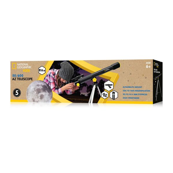 Produktbild: Bresser 10926 - NATIONAL GEOGRAPHIC 50/600 AZ Teleskop f&uuml;r Einsteiger