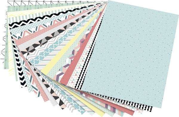 Produktbild: Folia Motivblock GEOMETRIE 24x34cm, 20 Blatt