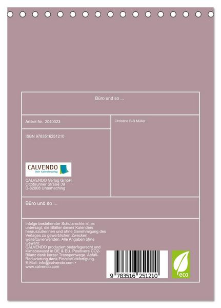 Produktbild: B&uuml;ro und so ... (Tischkalender 2026 DIN A5 hoch), CALVENDO Monatskalender