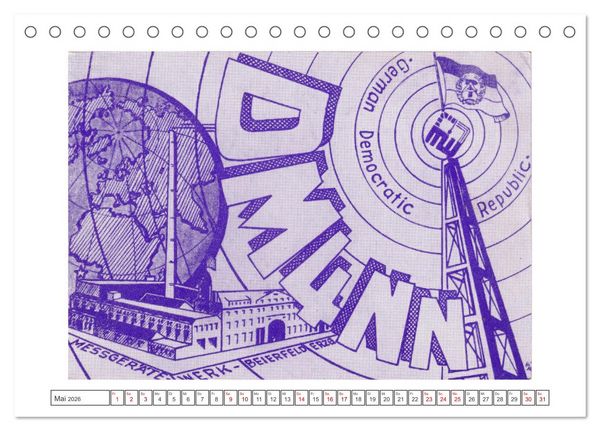 Produktbild: DDR Amateurfunk Historische Karten (Tischkalender 2026 DIN A5 quer), CALVENDO Monatskalender