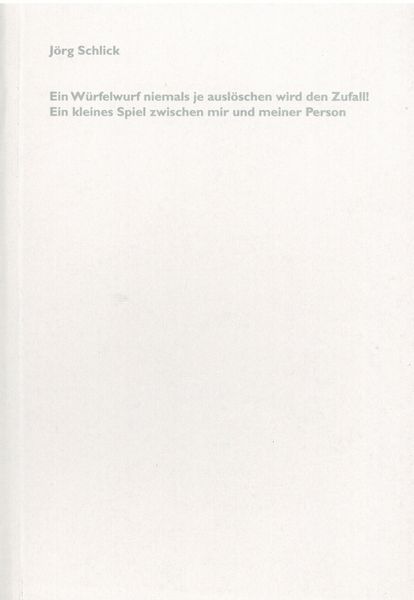 Produktbild: Ein W&uuml;rfelwurf niemals je ausl&ouml;schen wird den Zufall!