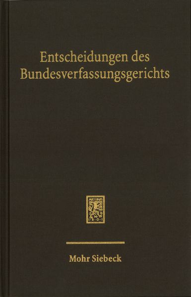 Produktbild: Entscheidungen des Bundesverfassungsgerichts (BVerfGE)