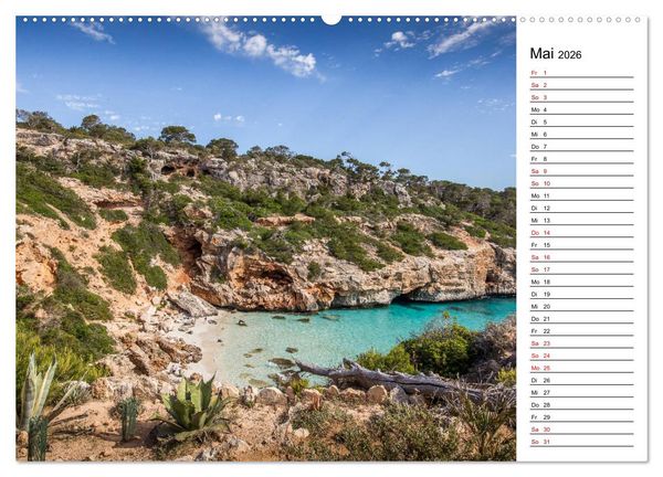 Produktbild: Mallorca - Str&auml;nde im S&uuml;dosten (Wandkalender 2026 DIN A2 quer), CALVENDO Monatskalender