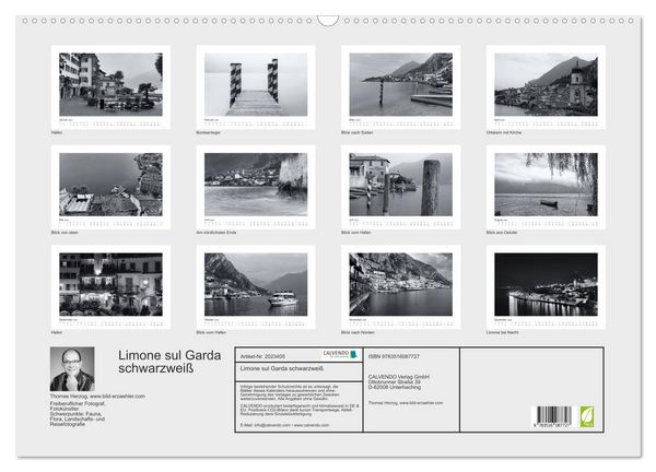 Produktbild: Limone sul Garda schwarzwei&szlig; (Wandkalender 2026 DIN A2 quer), CALVENDO Monatskalender