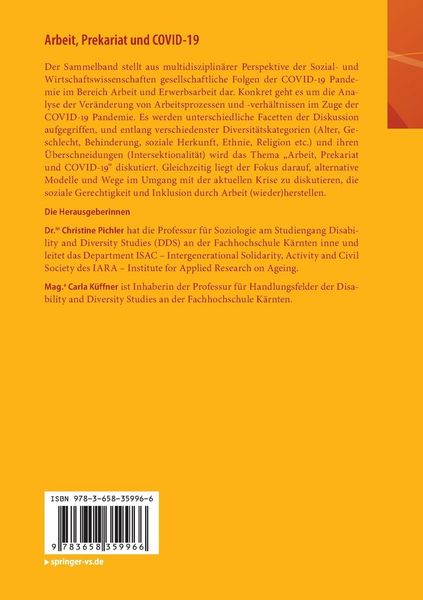 Produktbild: Arbeit, Prekariat und COVID-19