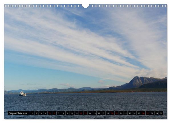 Produktbild: Bergen - Kirkenes - Bergen mit dem Postschiff (Wandkalender 2026 DIN A3 quer), CALVENDO Monatskalender