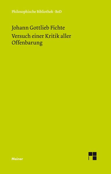Produktbild: Versuch einer Kritik aller Offenbarung (1792)