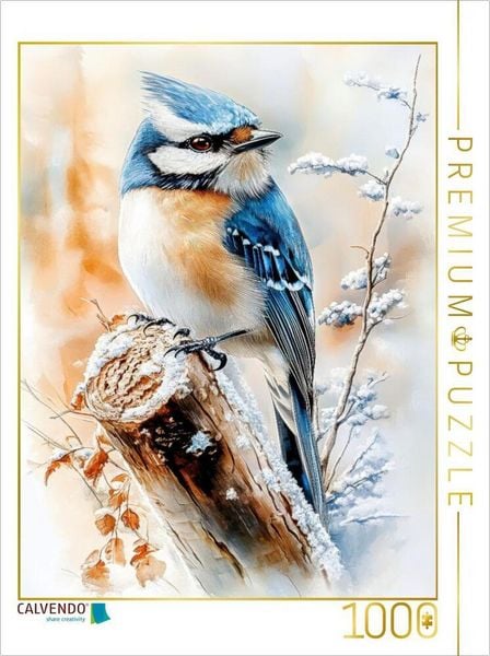 Produktbild: CALVENDO Puzzle Blaumeise | 1000 Teile Lege-Gr&ouml;&szlig;e 64x48cm Foto-Puzzle f&uuml;r gl&uuml;ckliche Stunden
