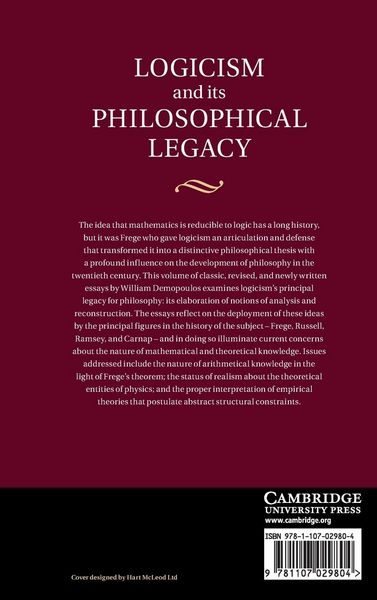 Produktbild: Logicism and its Philosophical Legacy