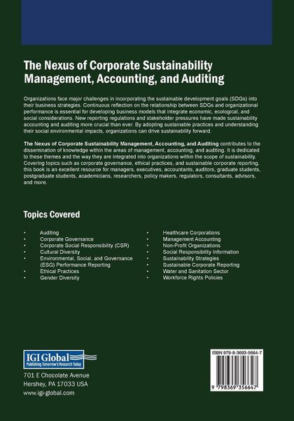 Produktbild: The Nexus of Corporate Sustainability Management, Accounting, and Auditing