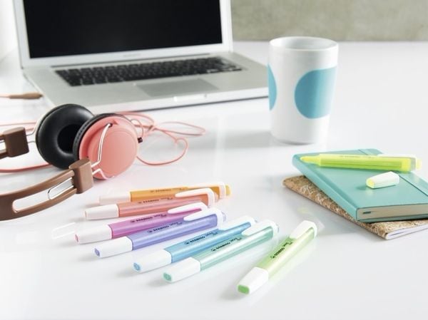 Textmarker - STABILO swing cool - 4er Pack - gelb, grün, blau, pink